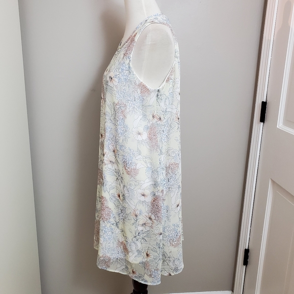 Tommy Hilfiger Floral Sheer Overlay Shift Dress - Picture 8 of 11